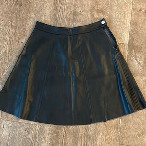 Faux leather skirt